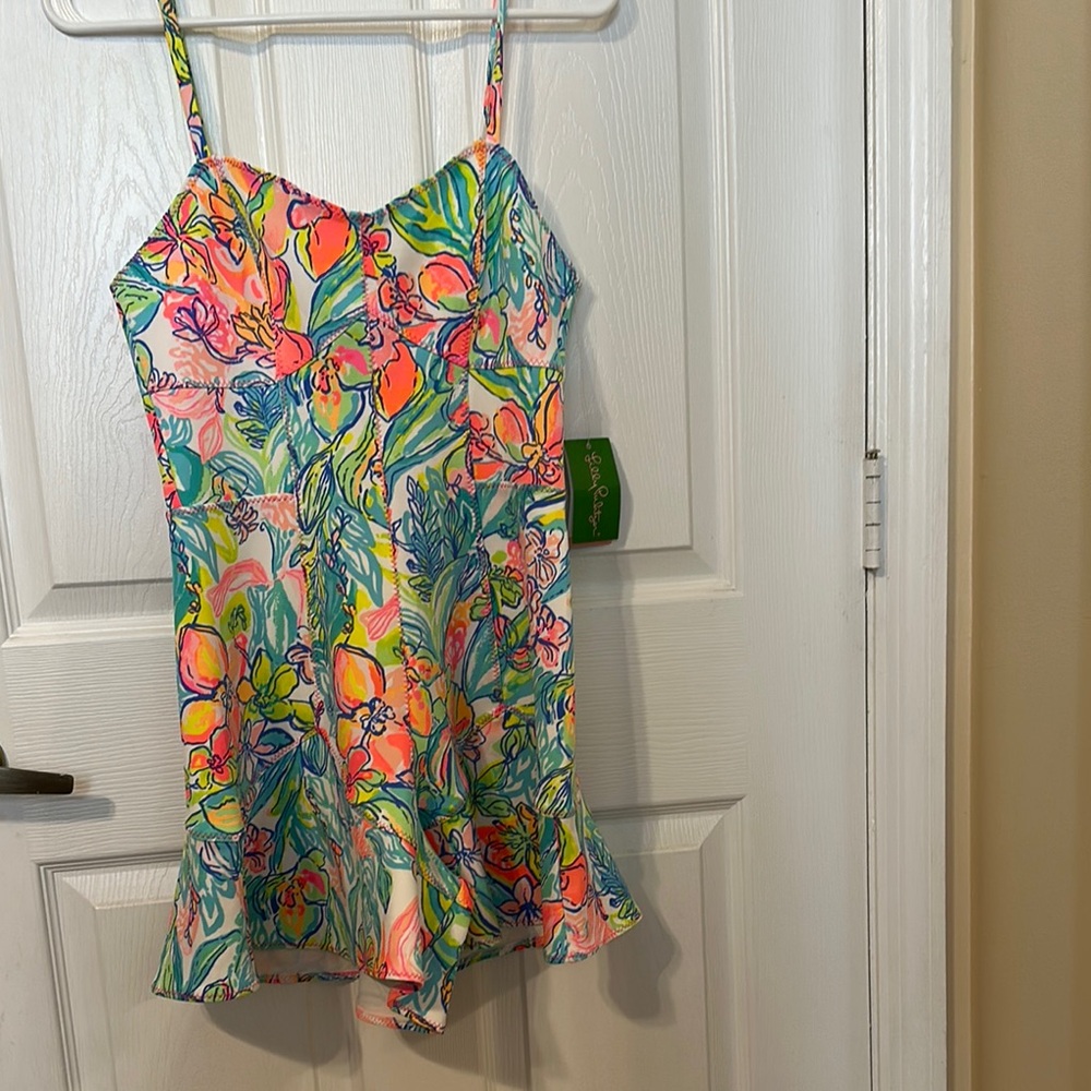 Lilly Pulitzer Coralie Romper “ Surf Gypsea”